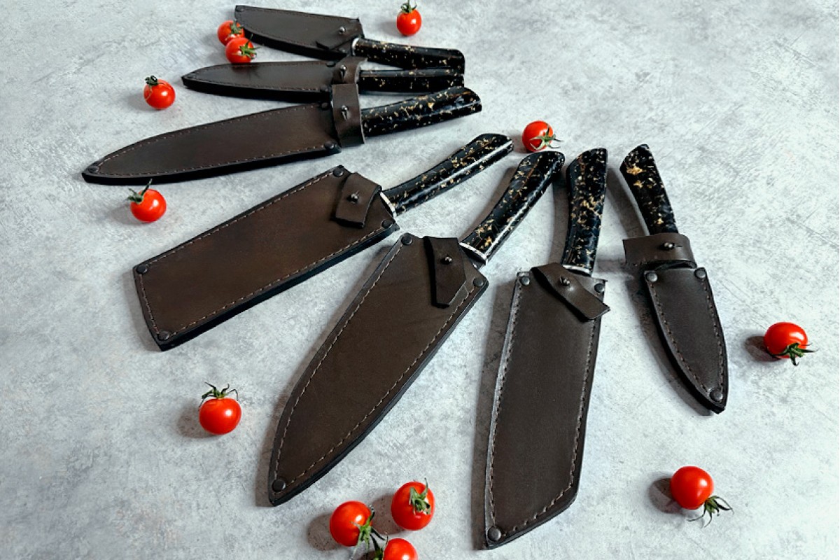 Набор Кухонных ножей из стали VG -10 A350