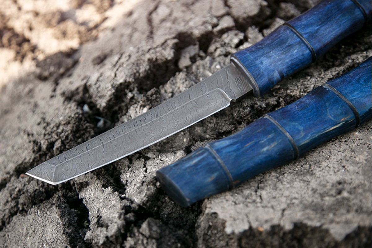 Нож Самурай 1 из дамасской стали A408
