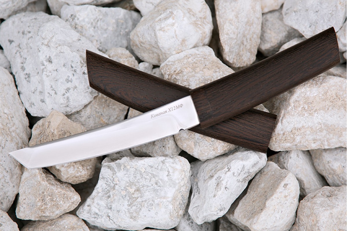 Нож Самурай 1 из кованой стали Х12МФ в деревянных ножнах A403