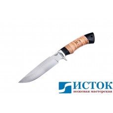 440B forged steel Hephaestus knife with birch bark and hornbeam handle A201