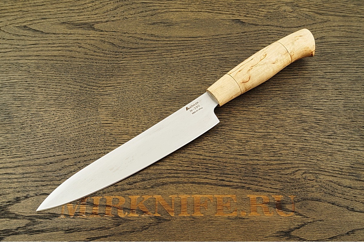 Нож Кухонный из порошковой стали Bohler M390  A102