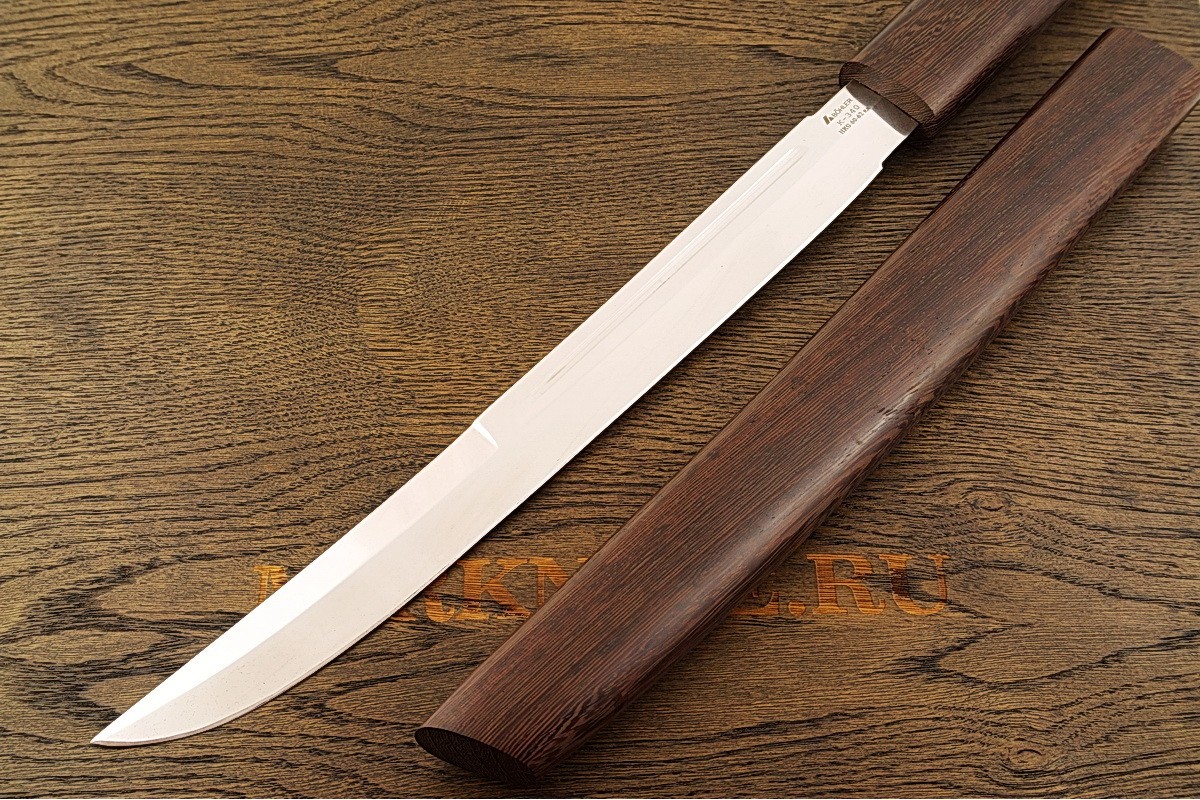 Нож Самурай 1 из стали Bohler K340 в деревянных ножнах из венге A135