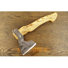 Handmade forged carbon steel axe with ash handle A146