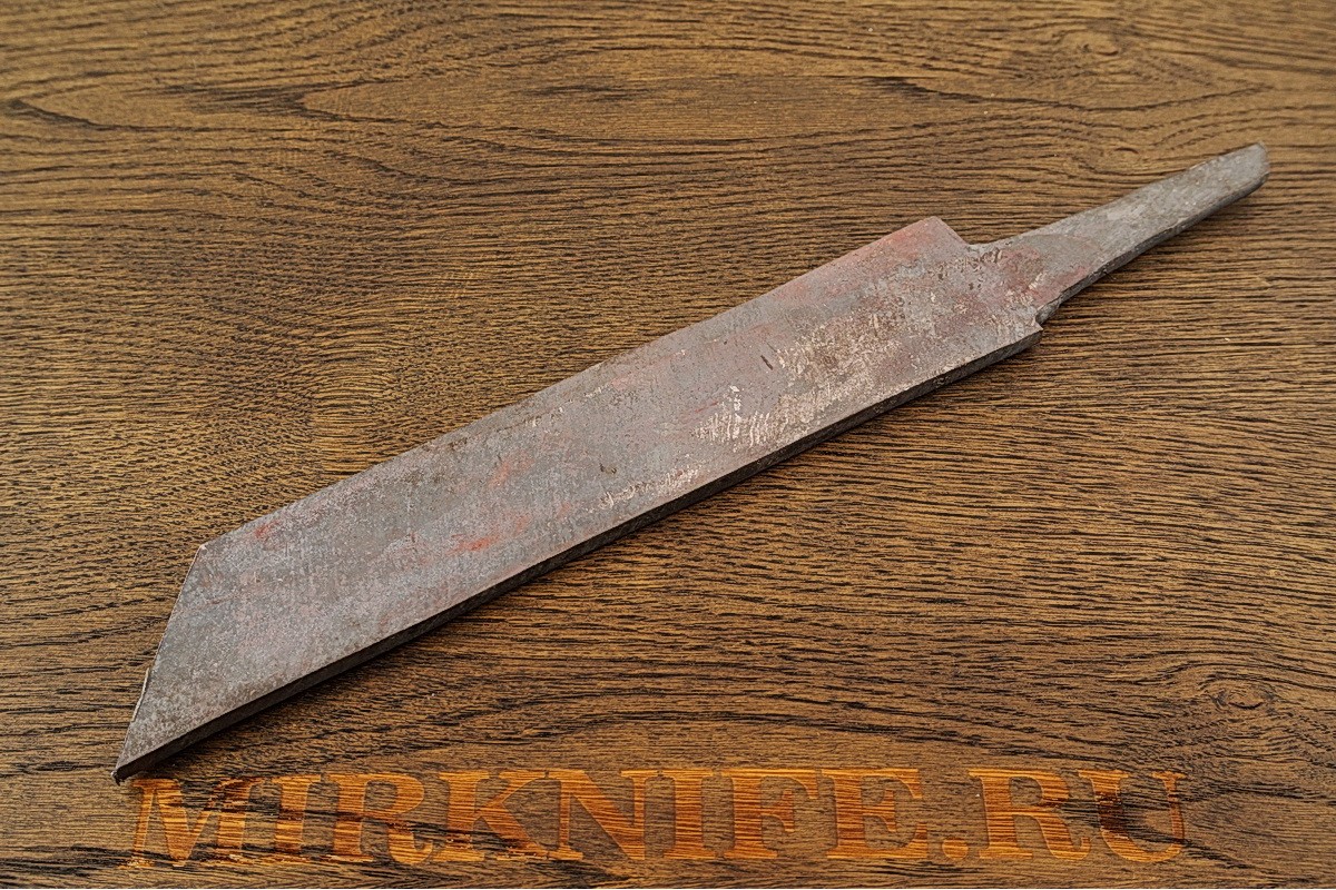 Кованая заготовка для ножа из дамасской стали, размеры 250х40х4мм.